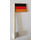 LEGO Flagge auf Ridged Flagpole mit German Flagge Aufkleber (3596)