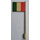 LEGO Flag on Ridged Flagpole with Italian Flag Sticker (3596)