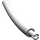 LEGO Flaches Silber Tier Schwanz Middle Abschnitt mit Technic Stift (40378 / 51274)