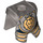 LEGO Argent Mat Armure Breastplate avec Jambe Protection avec Gold Lion Tête (2587 / 14495)