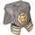 LEGO Flat Silver Armor Breastplate with Leg Protection with Gold Lion Head (2587 / 14495)