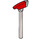 LEGO Flat Silver Axe with Pick with Red Head (39802)