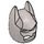 LEGO Effen Zilver Batman Cowl Masker met hoekige oren (10113 / 28766)