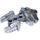LEGO Argent plat Bionicle Armor / Foot 4 x 7 x 2 (50919)