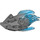 LEGO Effen Zilver Bionicle Masker met Transparant Dark Blauw (24162)