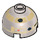 LEGO Flat Silver Brick 2 x 2 Round with Dome Top with Astromech Droid Head (Hollow Stud, Axle Holder) (18111 / 30367)