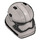 LEGO Flat Silver Curved Stormtrooper Helmet with Captain Phasma with Rounded Mouth (23917)