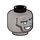 LEGO Flat Silver Detective Zane Head (Recessed Solid Stud) (3274 / 102916)