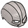 LEGO Argento satinato Casco Maschera con Lines su Forehead (19303 / 20279)