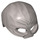 LEGO Argento satinato Casco Maschera con Lines su Forehead (19303 / 20279)