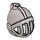 LEGO Flaches Silber Helm mit Gesicht Gitter (4503 / 15569)