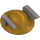 LEGO Argent Mat Casque avec Plat Large Brim et Or Perlé Ailes (65589)