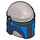 LEGO Flaches Silber Helm mit Sides Löcher mit Blau und Dark Blau (13830 / 34377)