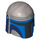 LEGO Flat Silver Helmet with Sides Holes with Blue and Dark Blue (13830 / 34377)