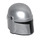 LEGO Effen zilver Helm met Zijkanten Gaten met Mandalorian Zwart Sectie (64220 / 105748)