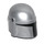 LEGO Flaches Silber Helm mit Sides Löcher mit Mandalorian Schwarz Abschnitt (64220 / 105748)