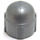 LEGO Flat Silver Helmet with Sides Holes with Mandalorian Black section (64220 / 105748)