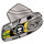 LEGO Flaches Silber Hero Factory Armor mit Kugelgelenkpfanne Größe 5 mit &#039;H&#039;, Lime Pfeil, Schwarz Streifen (16435 / 90639)