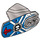 LEGO Argent plat Hero Factory Armor avec Douille à rotule Taille 5 avec &#039;Hero Factory&#039; logo (17675 / 90639)