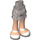LEGO Effen Zilver Heup met Kort Dubbele Layered Skirt met Wit Shoes (92818)