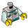 LEGO Flat Silver Jacket with Aqua Arms Torso (973 / 76382)