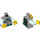 LEGO Flat Silver Jacket with Aqua Arms Torso (973 / 76382)