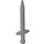 LEGO Argent plat Longue Épée avec une garde épaisse (18031)