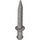 LEGO Flaches Silber Minifigure Kurz Schwert mit dickem Crossguard (18034)
