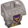 LEGO Flat Silver Nexo Knights Torso with Bull on Dark Purple (23763 / 24128)