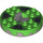LEGO Flaches Silber Ninjago Spinner mit Bright Green oben und Stone Heads (98354)