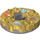 LEGO Flaches Silber Ninjago Spinner mit Pearl Gold oben und Elemental Discharges (98354)
