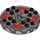LEGO Flaches Silber Ninjago Spinner mit Transparent Schwarz oben und rot Energy Discharge (98354)