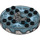 LEGO Effen Zilver Ninjago Spinner met Transparant Dark Blauw Top en Electric Bolts Decoratie (98354)