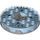 LEGO Effen Zilver Ninjago Spinner met Transparant Medium Blauw Top en Ice Shards (98354)
