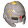 LEGO Flat Silver Nova Corps Helmet with Red Star and Gold Markings (17467)