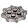 LEGO Flaches Silber Platte 2 x 2 mit Bar Rahmen Octagonal (Rundbolzen) (75937)