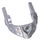 LEGO Flat Silver Pointed Visor with Round Dimples and Spikes (22393)