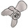 LEGO Platt Silver Propeller med 3 Blad (6041)