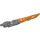 LEGO Flaches Silber Protector Schwert mit Orange Klinge (24165)