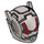 LEGO Flaches Silber Roboter Helm mit Ear Antennas mit Ant-Man Dark rot Muster (46534 / 50709)