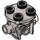 LEGO Flaches Silber Roboter Helm mit Bolzen und Cyborg Eyepiece (20394)