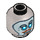 LEGO Flat Silver Robot Hoodlum Minifigure Head (Recessed Solid Stud) (3626 / 30950)