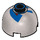 LEGO Flat sølv Rund Kloss 2 x 2 Dome Topp (Undetermined Knott - To be deleted) med R2-D2 Hode (13291 / 86410)