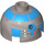 LEGO Argent plat Rond Brique 2 x 2 Dome Haut (Undetermined Stud) avec R2-D2 Diriger (13291 / 86410)