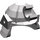 LEGO Flat Silver Samurai Helmet with Clip and Short Visor  (30175)