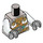 LEGO Flat Silver Sandy Minifig Torso (973 / 76382)