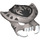 LEGO Platt Silver Scorpion Mask med Scolder Markeringar (15215 / 15837)