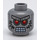 LEGO Flaches Silber Sheriff Not-a-Roboter Minifigure Kopf (Einbau-Vollbolzen) (3626 / 16193)
