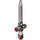 LEGO Argent plat Épée avec Transparent rouge Jewels (68503)