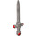 LEGO Argent plat Épée avec Transparent rouge Jewels (68503)